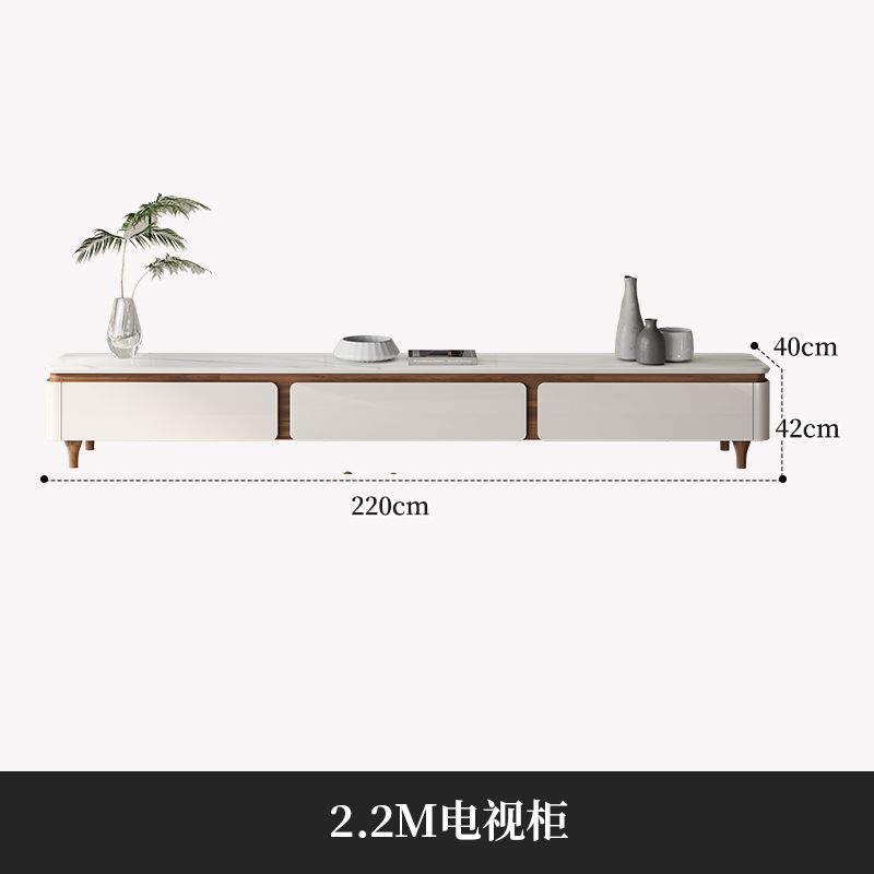 輕奢巖板微晶石茶几電視櫃極簡現代小戶型客廳簡約高腳茶几地櫃