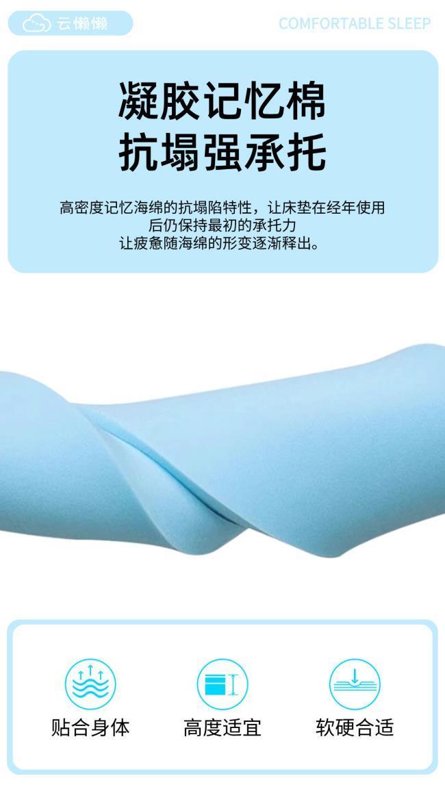 護脊牀墊軟墊適中藍色家用乳膠捲包盒子獨立彈簧墊子高品質可定製