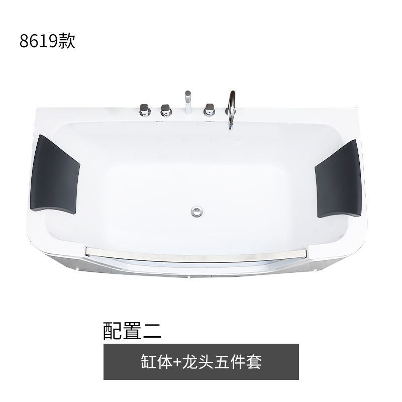 冲浪按摩浴缸家用独立式亚克力小户型智能恒温浴池七彩灯光卫生间