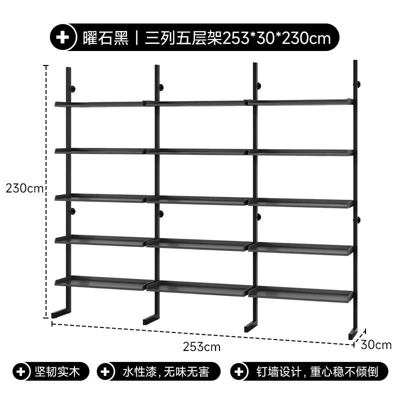 实木展示柜书架一体靠墙办公家用2024高端落地款文件柜分层置物架