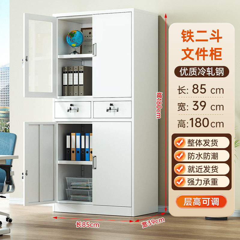 钢制文件柜铁皮柜子办公室资料柜凭证柜档案柜收纳书柜带锁储物柜