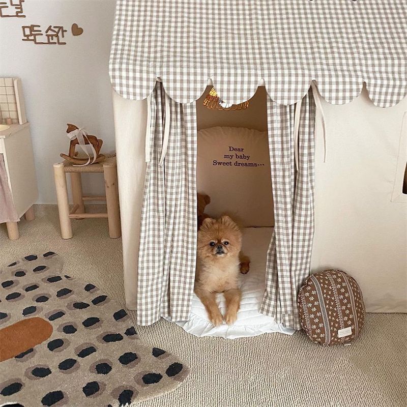 韩式ins儿童帐篷室内游戏屋秘密城堡宝宝家用玩具实木小房子加厚