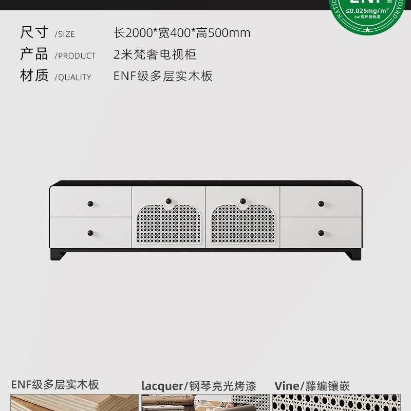 意式輕奢電視櫃客廳家用2025新款現代簡約實木烤漆茶几電視組合櫃