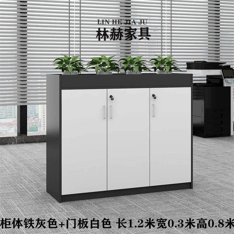 深圳可定做简约现代花槽柜矮柜文件资料柜工厂隔断办公室隔断柜