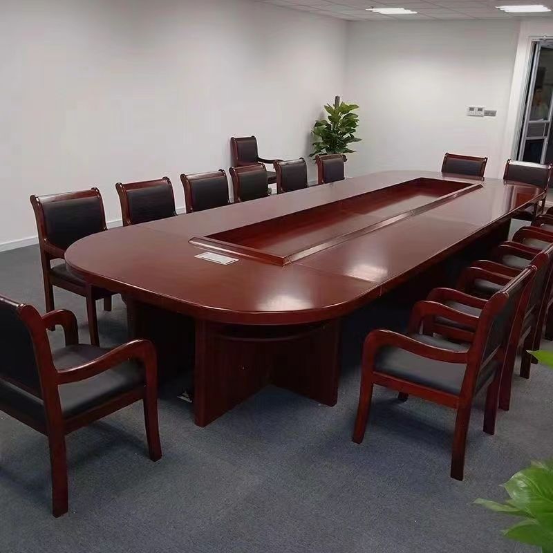 包邮办公家具椭圆形会议桌简约现代商务公司大型办公家具会议桌椅