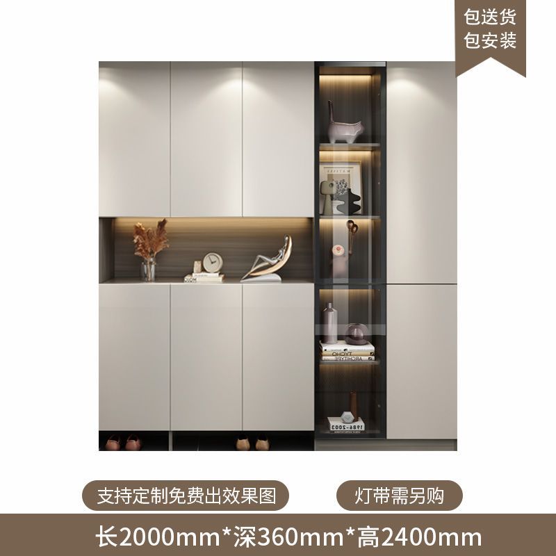 定製進門入戶鞋櫃家用門口一體坐凳靠牆大容量現代簡約玄關鞋櫃