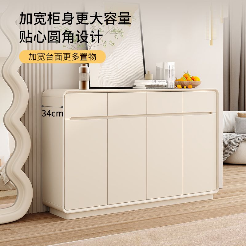 奶油鞋櫃家用門口靠牆現代簡約客廳玄關入戶一體收納儲物櫃大容量