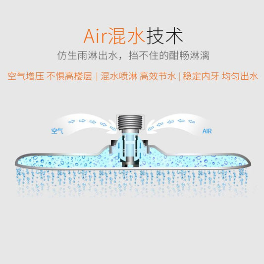 埃美柯淋浴花灑龍頭套裝增壓家用衛生間沐浴沖涼大水全銅龍頭花灑