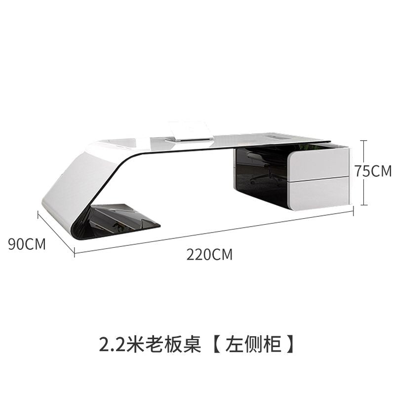 烤漆老板桌简约现代时尚老板桌总裁经理主管桌大班台网红办公桌