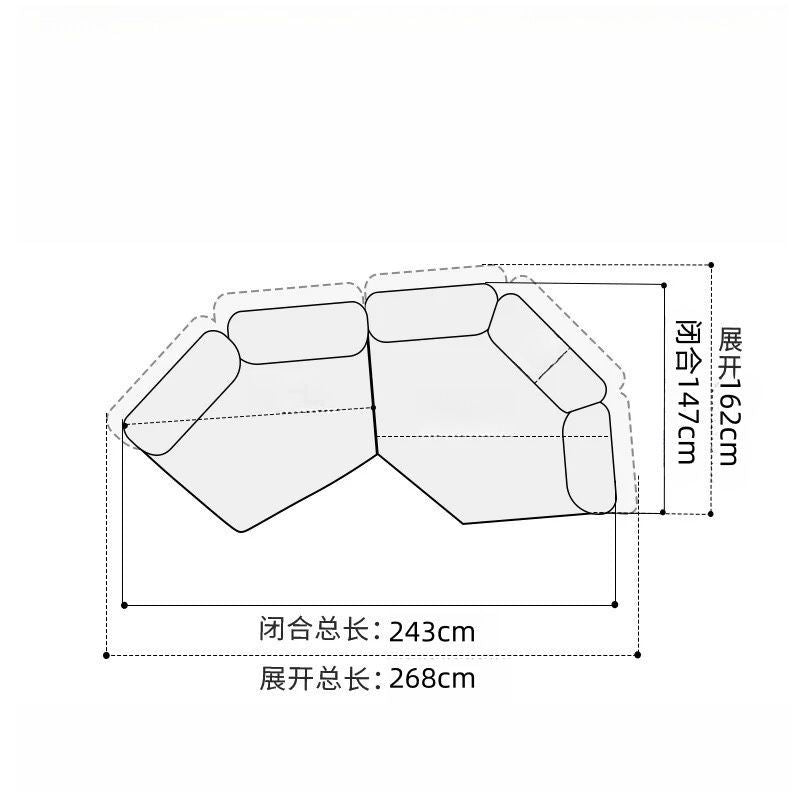 Edra高回弹雪尼尔布艺沙发简约现代设计客厅弧形转角整装免烫转角