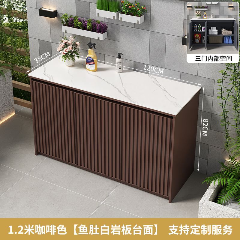 戶外儲物櫃大容量鋁合金防曬防水收納櫃室外花園門口鞋櫃簡約置物【15天內發貨】