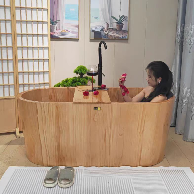 獨立日式木質獨立式浴缸泡澡木桶小戶型家用酒店民宿雙人成人浴盆