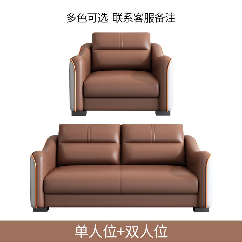 轻奢小户型办公室沙发简约现代接待室商务现代会客三人位茶几组合