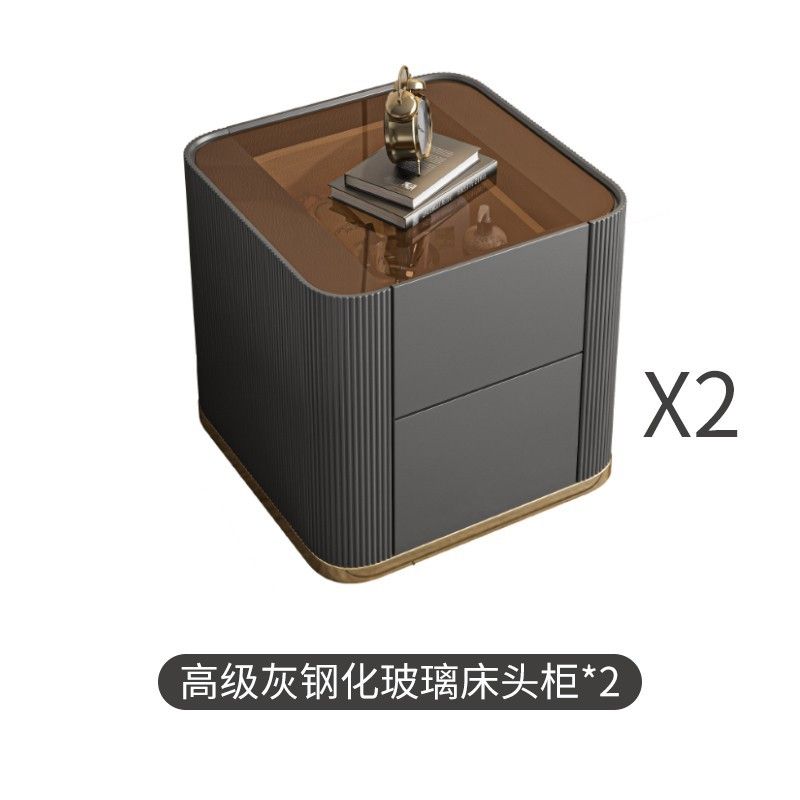 簡約現代輕奢高級感牀頭櫃臥室牀邊櫃小戶型迷你收納一體儲物櫃