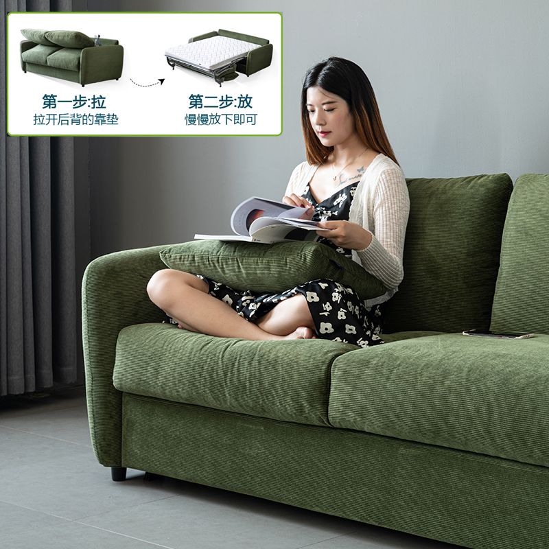 沙發牀帶乳膠牀墊北歐摺疊可拆洗兩用客廳書房小戶型多功能輕奢