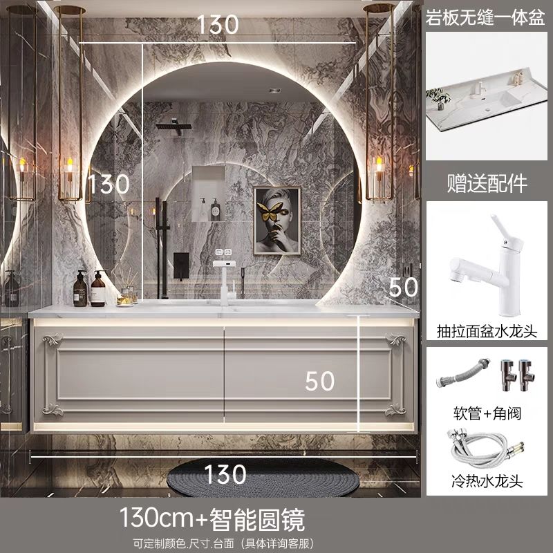 美式衛生間歐式洗臉盆1.8雙人牀現代簡約浴室櫃主臥洗漱組合
