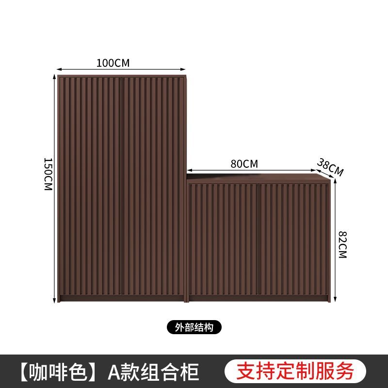戶外鋁合金收納櫃門口鞋櫃庭院儲物櫃陽臺防水防曬雜物工具房定製【15天內發貨】