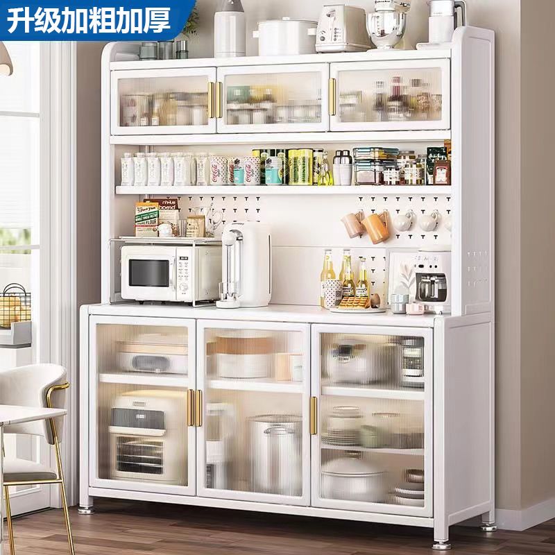厨房置物架家用餐边落地多层收纳烤箱微波炉电器多功能橱柜储物柜