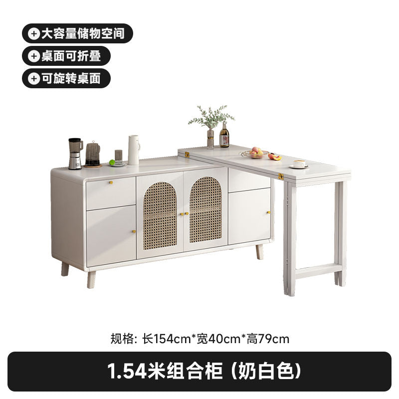 实木餐桌日式折叠餐桌椅组合小户型长方形简约现代家用饭桌桌子