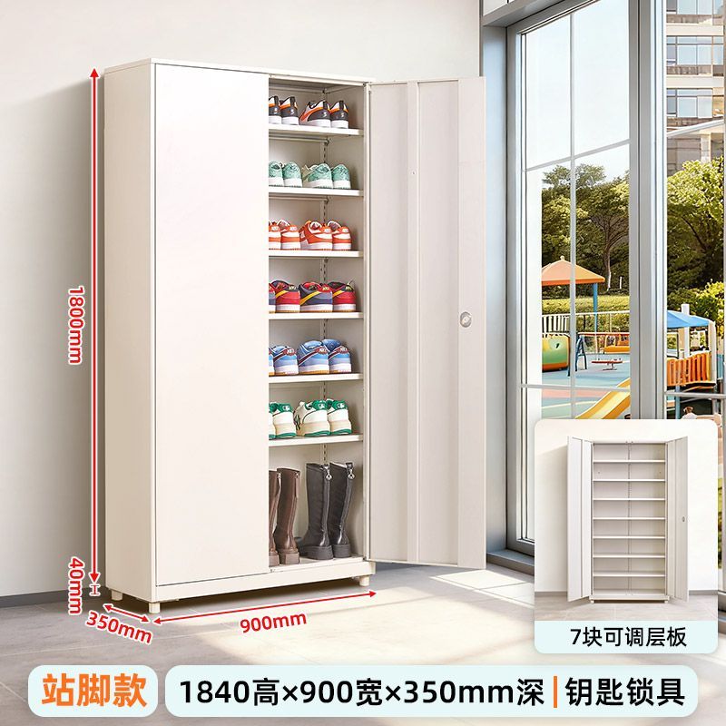【無甲醛送上門】鋼製鞋櫃陽臺防曬多層收納櫃飄窗雜物鐵皮儲物櫃
