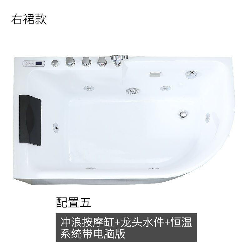 佛山浴缸小戶型日式洗澡家用恆溫深泡浴盆家用衝浪按摩恆溫加熱
