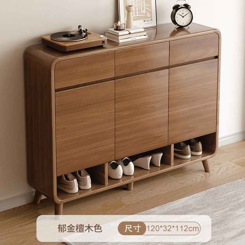 奶油風入戶鞋櫃家用門口進門玄關2025新款收納櫃一體靠牆白色鞋架