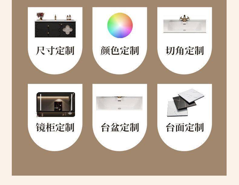 法式復古橡木浴室櫃組合陶瓷一體盆實木衛生間洗漱臺洗臉洗手盆櫃