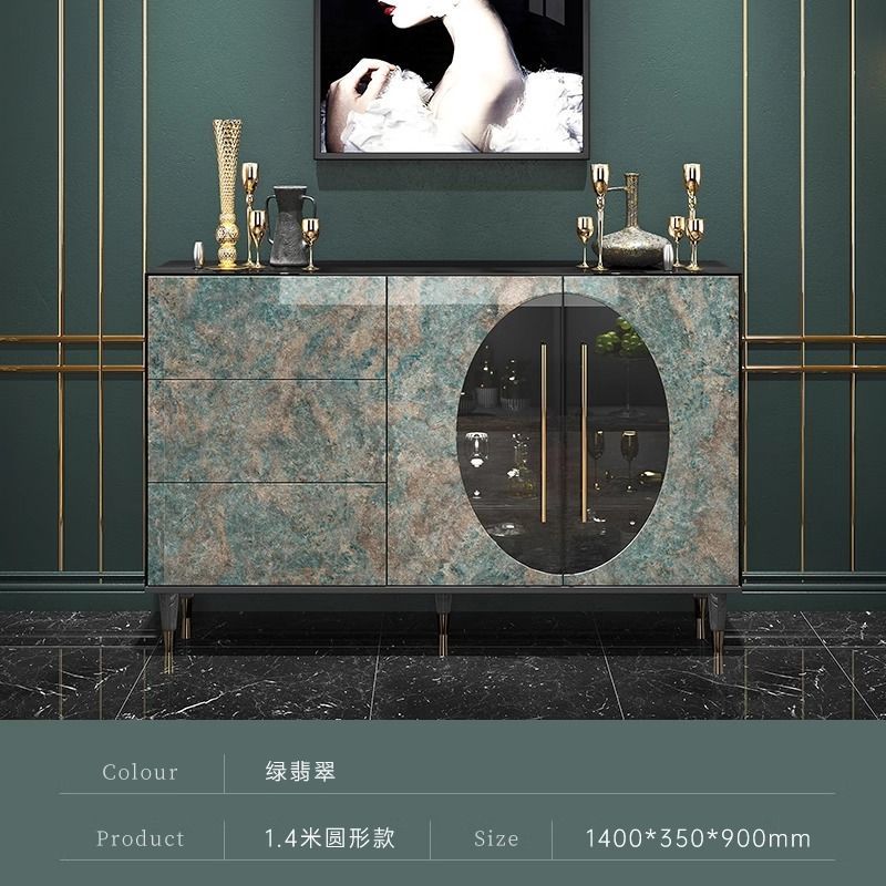 意式輕奢極簡餐邊櫃客廳靠牆玄關儲物櫃現代高檔家用茶水櫃子定製