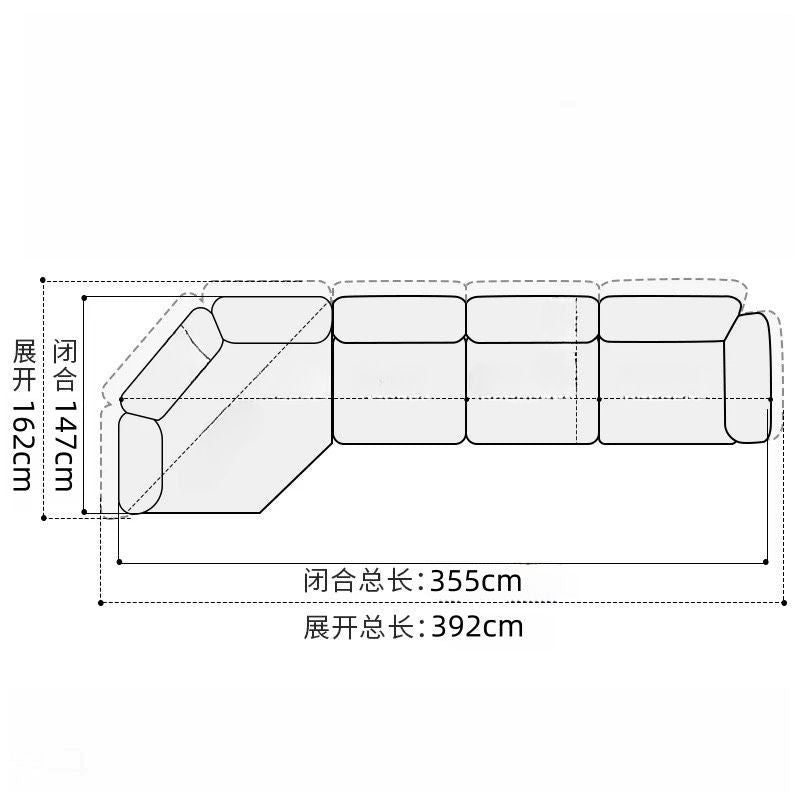 Edra高回弹雪尼尔布艺沙发简约现代设计客厅弧形转角整装免烫转角