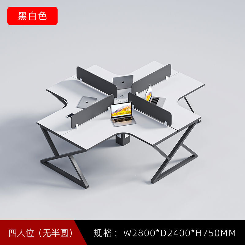 异形职员简约现代3/6人位屏风工位员工办公桌椅全套办公桌椅组合