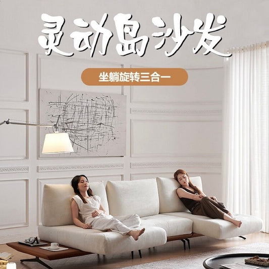 灵动岛沙发2025新款创意客厅功能模块雪尼尔百变岛屿直排布艺沙发