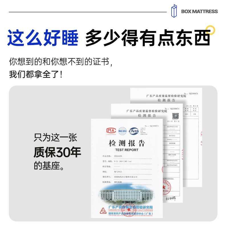 藍色記憶棉盒子牀墊席夢思家用壓縮捲包獨立彈簧軟墊20CM加厚名