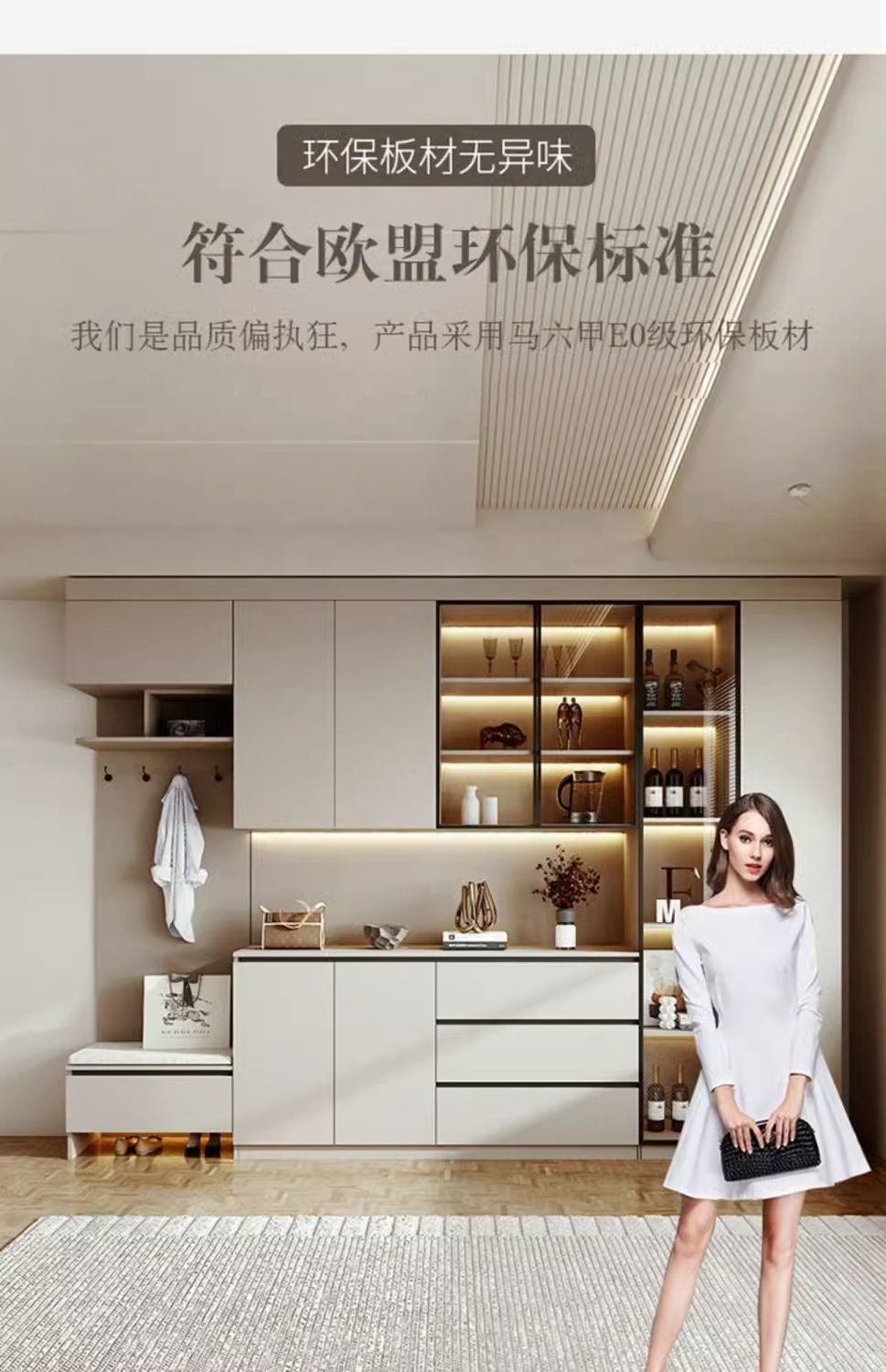 實木入戶門口鞋櫃家用餐邊櫃2025新款玄關櫃鞋櫃收納櫃一體靠牆