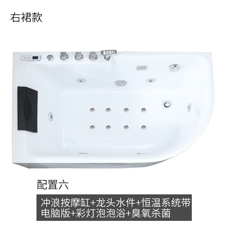 佛山浴缸小戶型日式洗澡家用恆溫深泡浴盆家用衝浪按摩恆溫加熱
