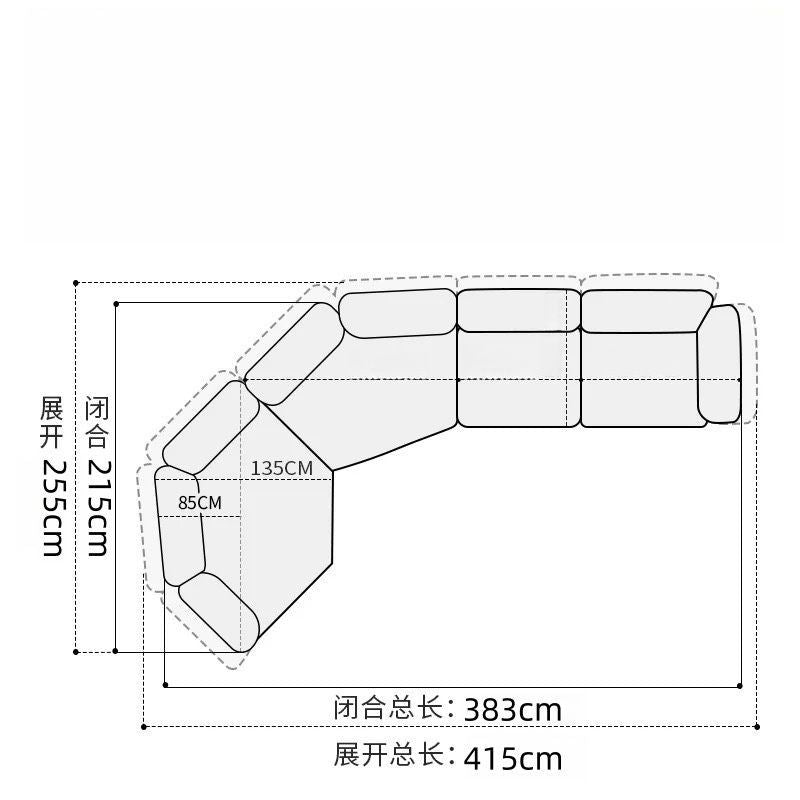 Edra高回弹雪尼尔布艺沙发简约现代设计客厅弧形转角整装免烫转角
