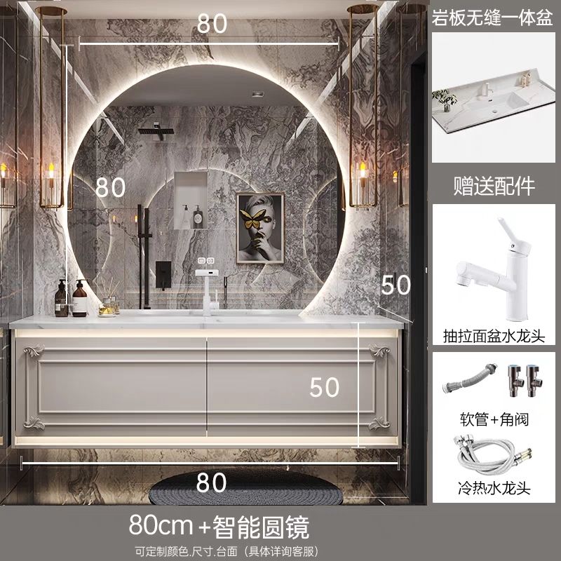 美式衛生間歐式洗臉盆1.8雙人牀現代簡約浴室櫃主臥洗漱組合