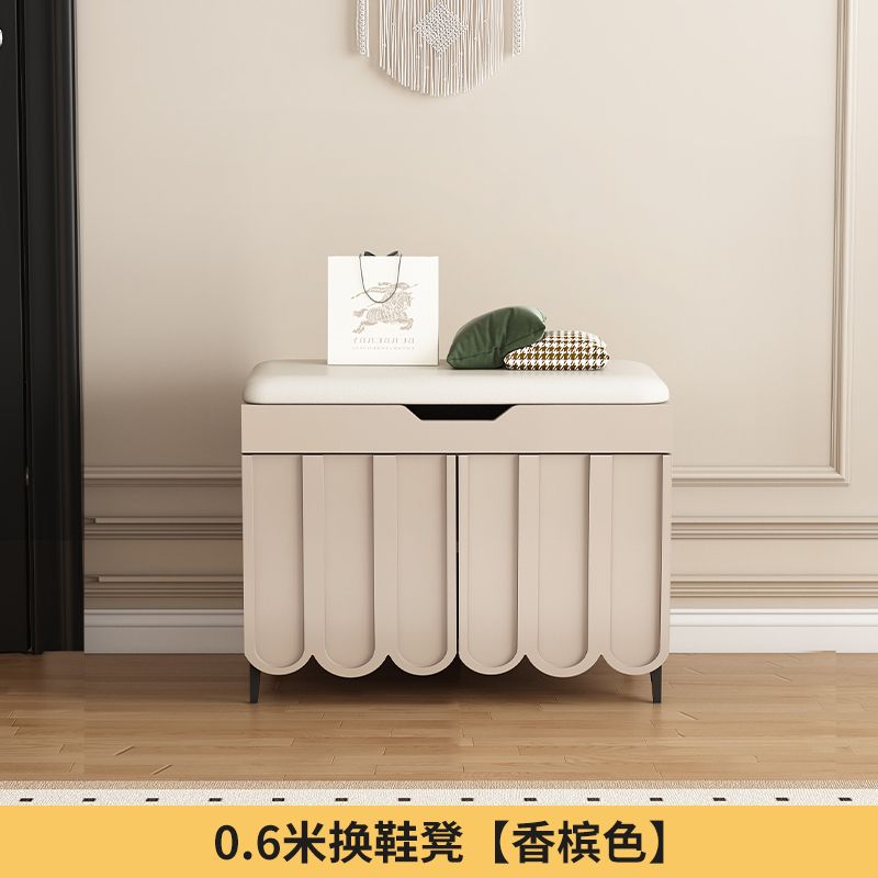 美式時尚入門換鞋凳家用可坐軟包鞋櫃多功能坐凳儲物一體穿鞋凳【5天內發貨】