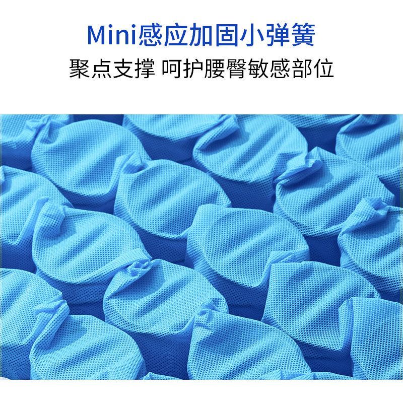 藍色記憶棉盒子壓縮捲包高箱牀彈簧牀墊席夢思家用軟墊適中12/15c