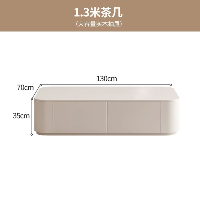 簡約客廳風電視櫃現代實木小戶型茶几組合高款白色臥室電視機地櫃