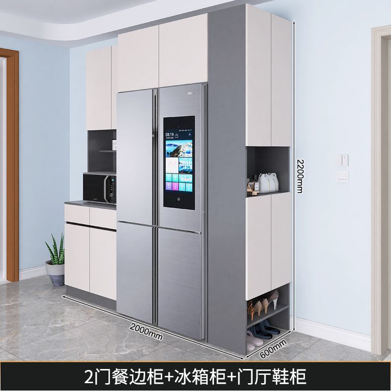 巧幫手餐邊櫃酒櫃一體靠牆高櫃嵌入式冰箱櫃鞋櫃客廳廚房儲物櫃子