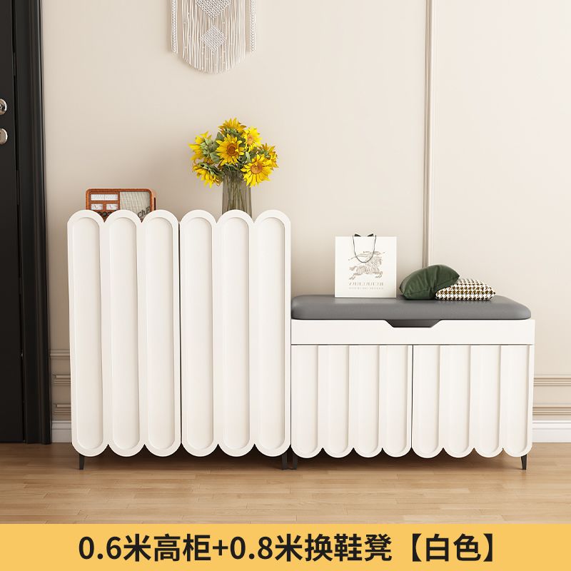 美式時尚入門換鞋凳家用可坐軟包鞋櫃多功能坐凳儲物一體穿鞋凳【5天內發貨】