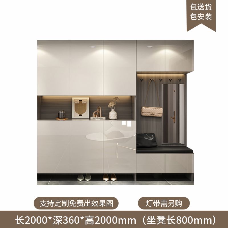 定製入戶玄關鞋櫃家用門口新款輕奢客廳隔斷櫃大容量多層儲物櫃