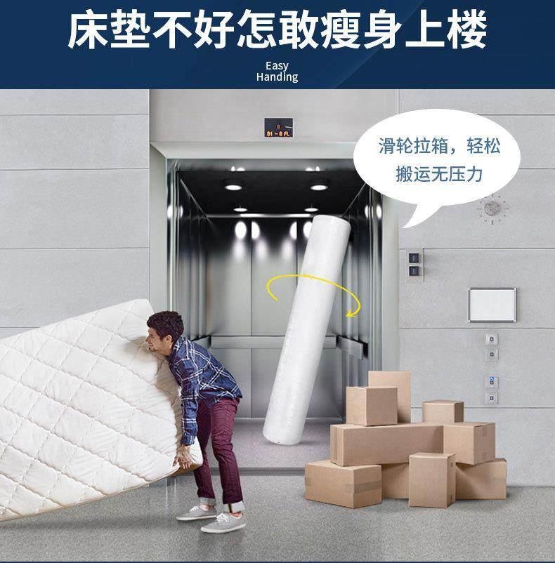 壓縮捲包牀墊記憶棉盒子超軟加厚乳膠家用獨立袋裝彈簧席夢思牀墊