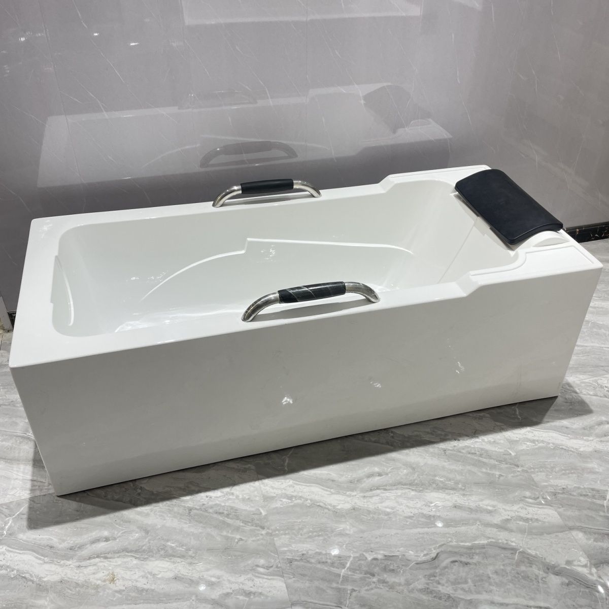 新款一體成型家用亞克力彩色浴缸成人浴盆免安裝酒店賓館洗澡浴池