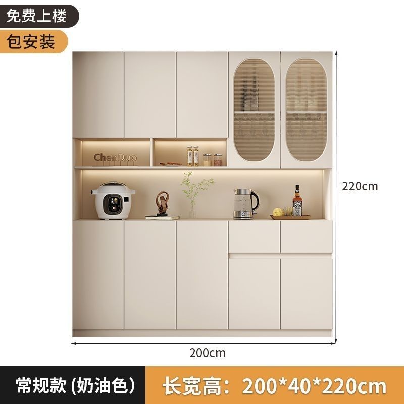 实木餐边柜一体靠墙现代简约客厅置物柜餐厅茶水柜酒柜收纳储物柜
