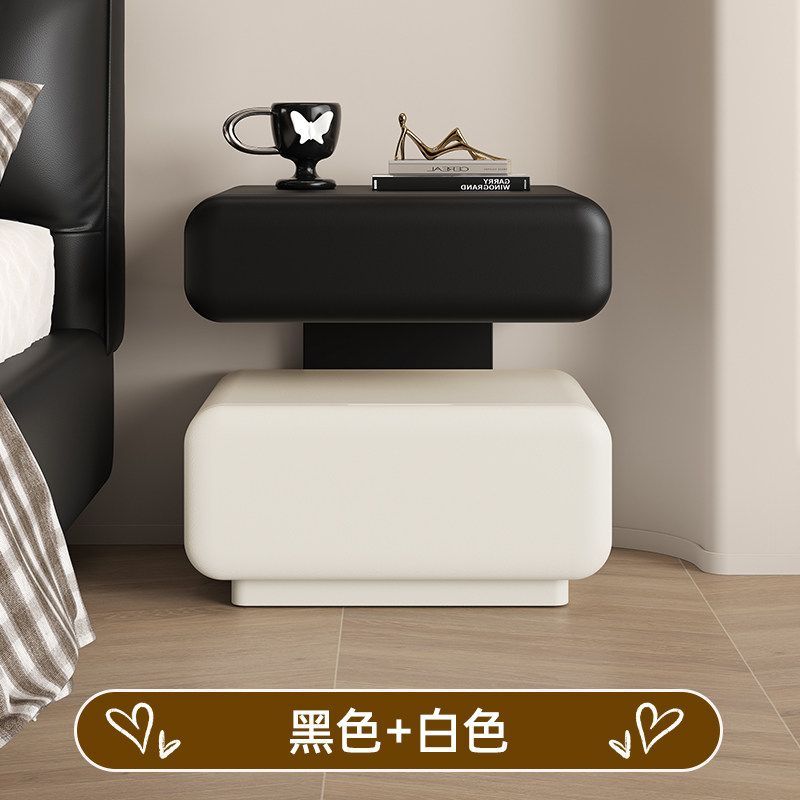 2025新款輕奢高級感實木牀頭櫃臥室家用小衆設計感創意懸浮牀邊櫃