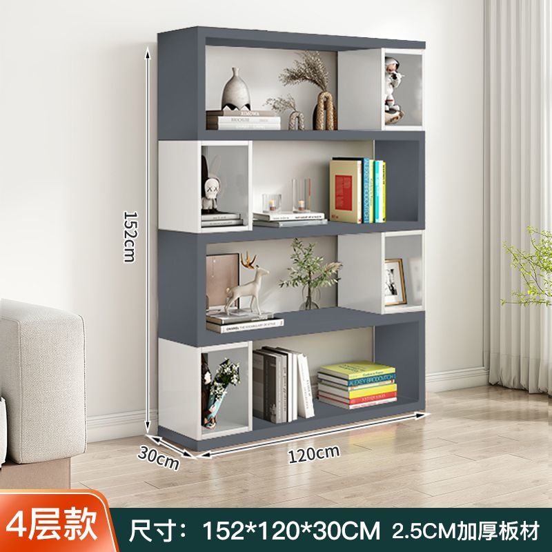 多层置物架创意客厅家用办公书柜落地简约书架自由组合隔断展示柜