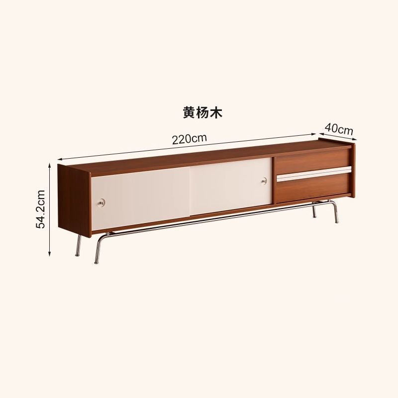 中古風實木電視櫃北歐客廳家用收納小戶型現代簡約置物電視機櫃