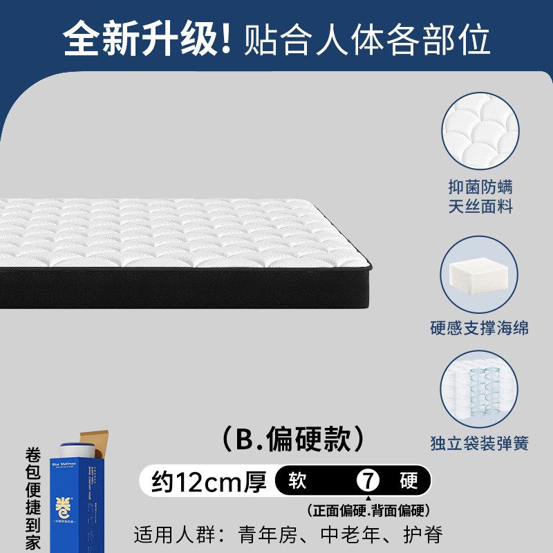 記憶棉盒簧牀墊家用臥室12/15CM捲包壓縮乳膠酒店軟墊名牌