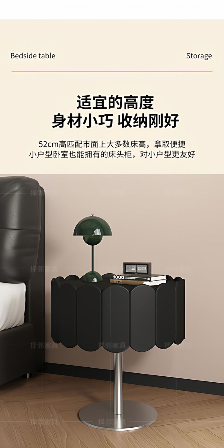2026新款實木牀頭櫃奶油風創意家居牀邊櫃免安裝現代簡約輕奢客廳